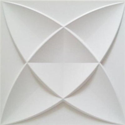 Mould Proof Integrated White 3D Wall Tiles , Eco Friendly 3D Wall Covering Panels