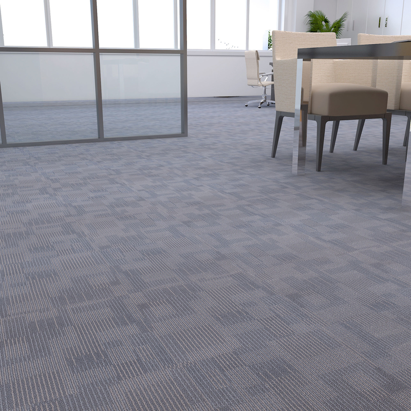 Carpet Design PVC Floor Tiles Dry Back Light Weight Easy Install / Cutting