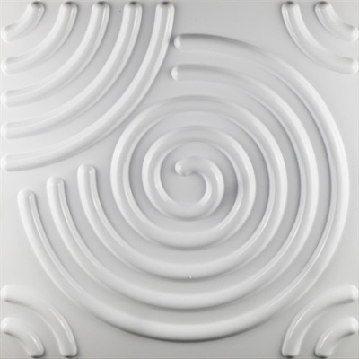 Modern 3D PVC Wall Panels Weight 1.36 Kg / Sqm Matt White Color Smoke Proof
